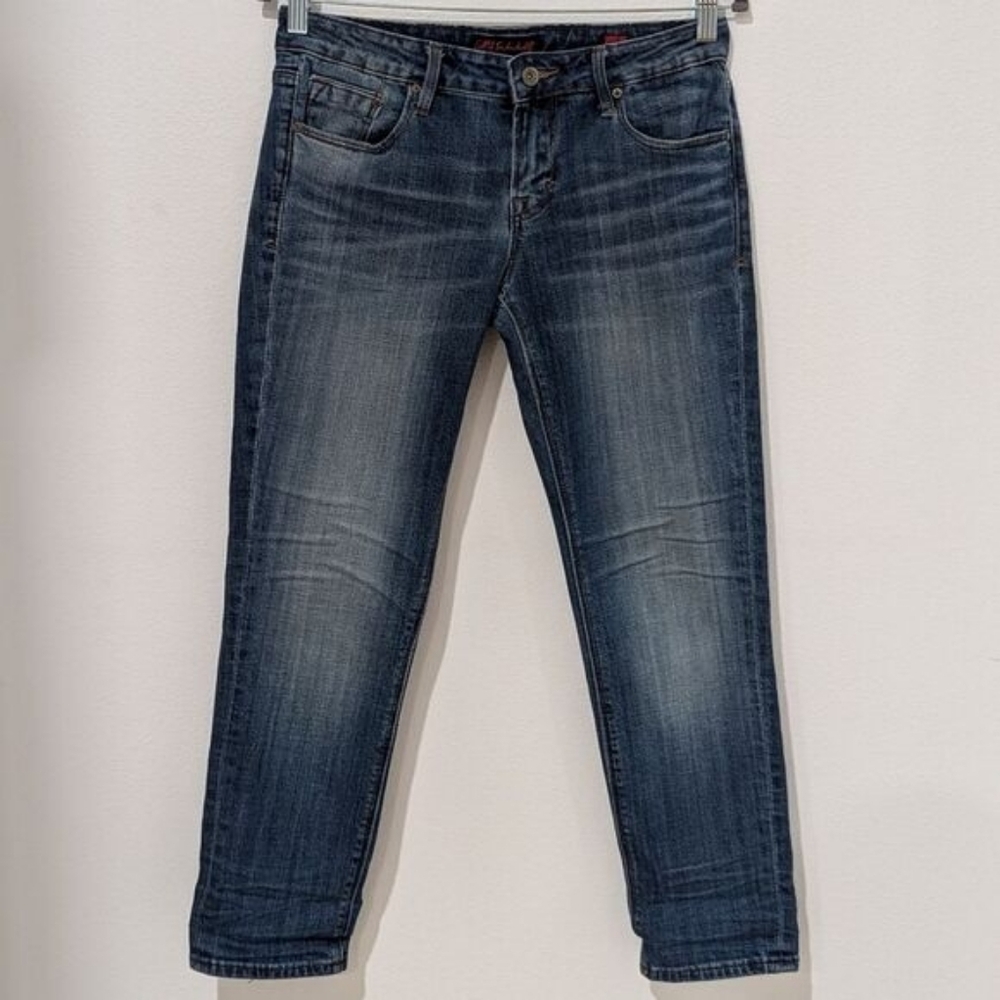 Cult of Individuality Medium Wash Straight Leg Denim Rogan Capri Jeans Size 28